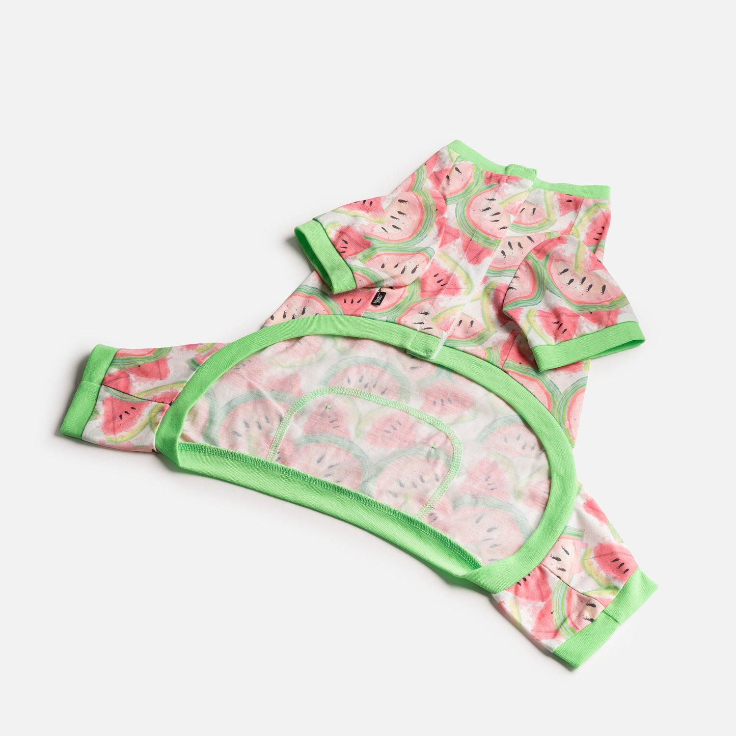 🍉 Watermelon Fruit Dog Pajamas – Soft & Cozy Velcro Onesie for Pets