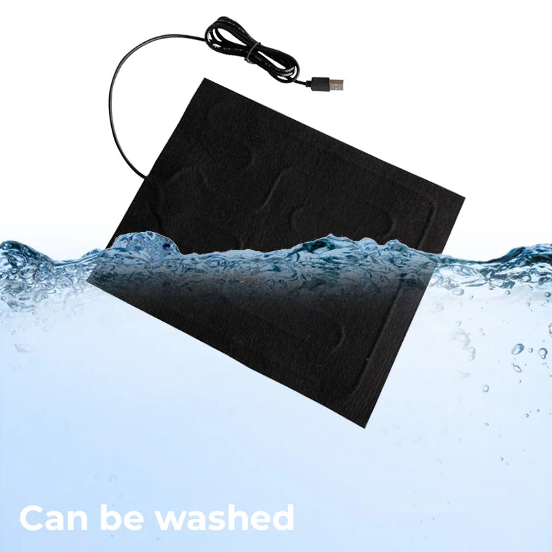 USB Heating Film Warm Folding Heated Sheet Waterproof Car Seat Mat Cushion Pet Reptile Winter Warm Climbing Heating Pads