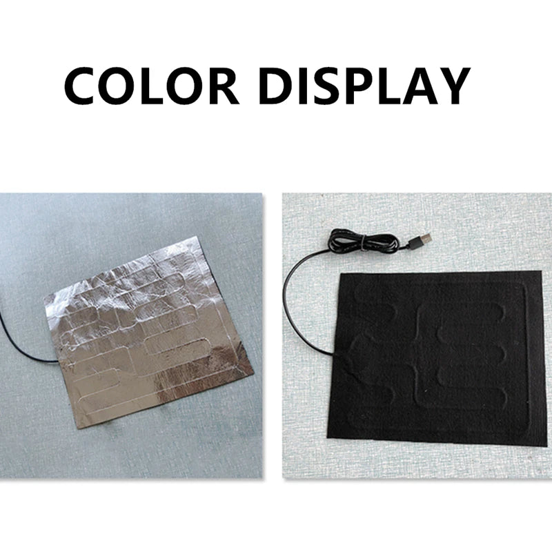 USB Heating Film Warm Folding Heated Sheet Waterproof Car Seat Mat Cushion Pet Reptile Winter Warm Climbing Heating Pads