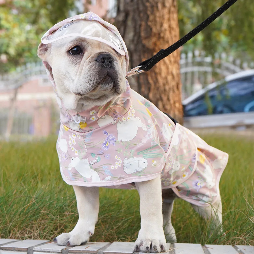 Pet Raincoat Hooded Waterproof Jacket Soft Outdoor Clothes For Large Medium Small Dogs Raincoat Pets Raincoat with Leash HolePet