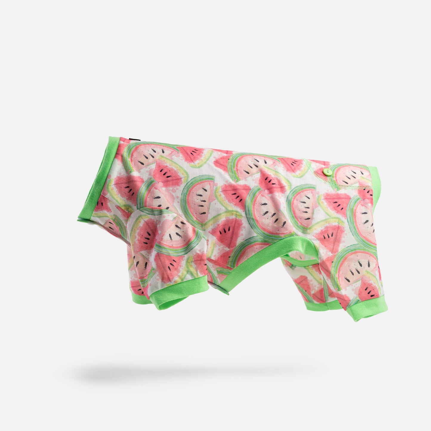 🍉 Watermelon Fruit Dog Pajamas – Soft & Cozy Velcro Onesie for Pets