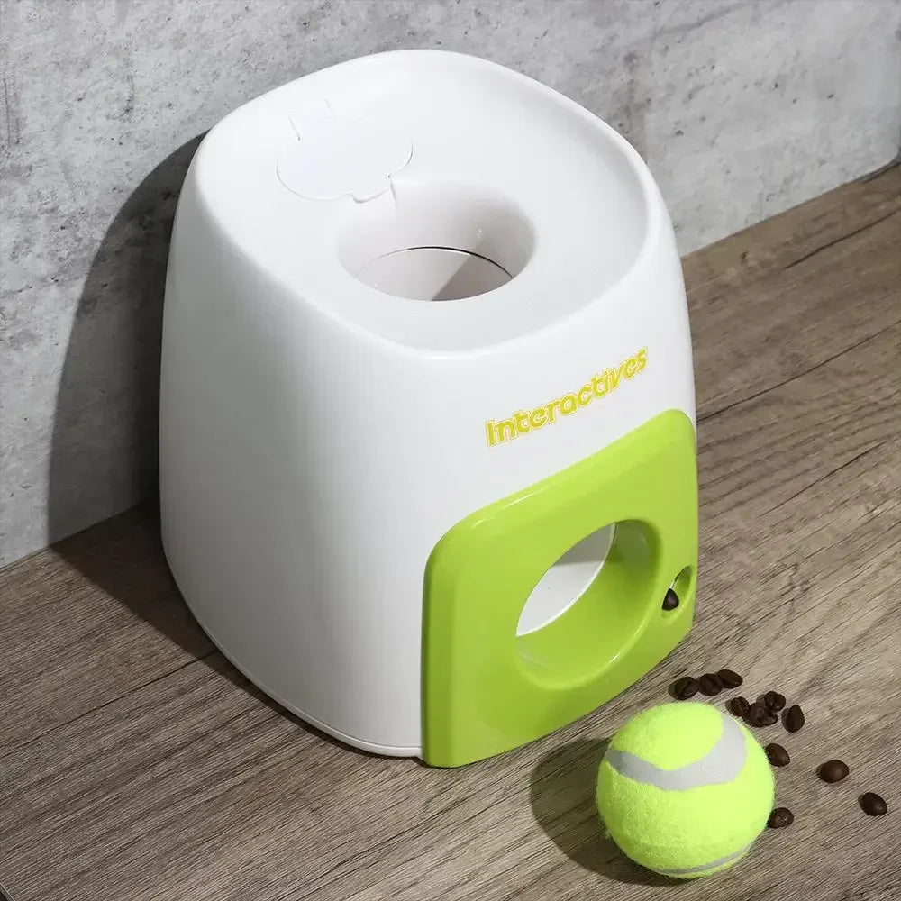 Ball Thrower Training Maching Cats Dogs Toy Interactive with 1pcs Ball Food Reward Machine Smart Feeder Throwing Mmachine Pet Ball Thrower Dog Training