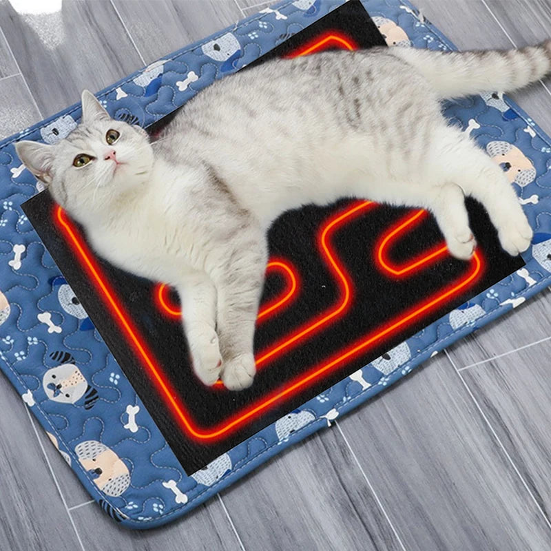 USB Heating Film Warm Folding Heated Sheet Waterproof Car Seat Mat Cushion Pet Reptile Winter Warm Climbing Heating Pads