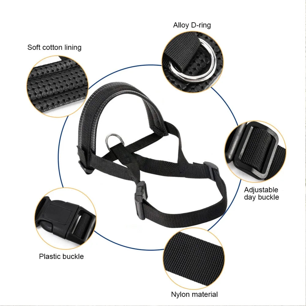 Nylon Safe Anti-biting Adjustable Gentle Anti Barking Dog Muzzle Pet Mouth Mask Collar Muzzle Halter Leash