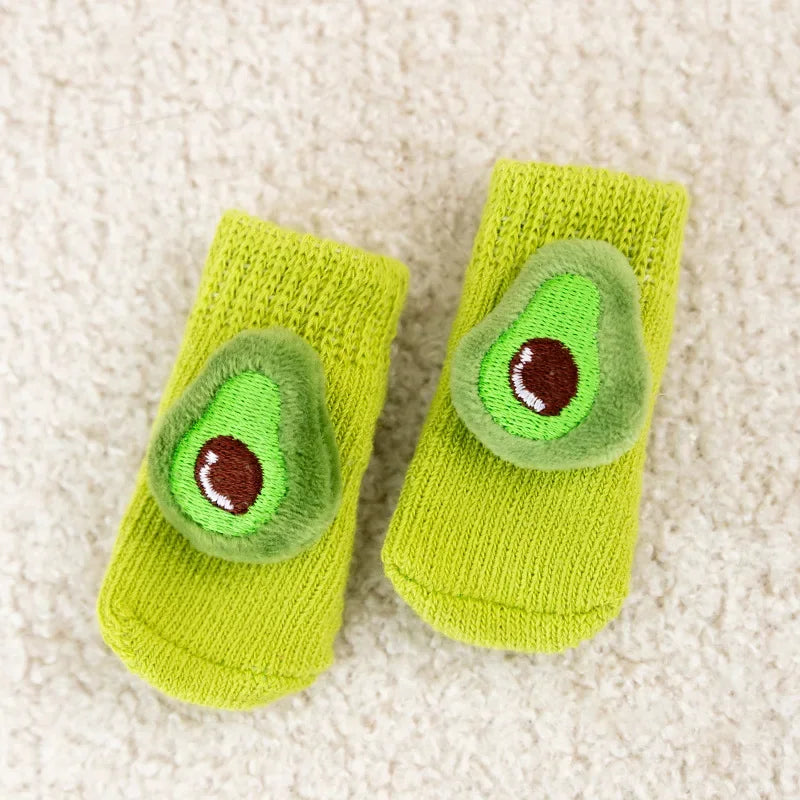 Pet Socks Anti Slip Dog Socks Knitted Cartoon Puppy Shoes Breathable Sock Cat Shoes Dog Clothes Pet Products Dog Accessories