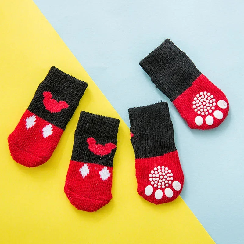 Pet Socks Anti Slip Dog Socks Knitted Cartoon Puppy Shoes Breathable Sock Cat Shoes Dog Clothes Pet Products Dog Accessories