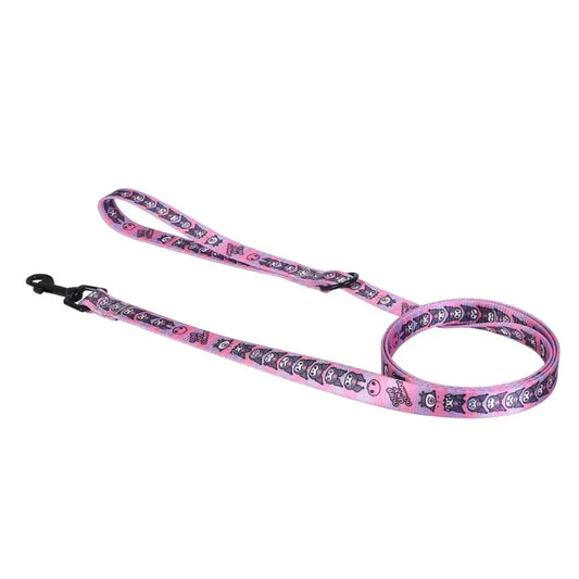 Sanrioed Kuromi Reflective Dog Harness Cartoon Adjustable Small and Medium Dog Quick Release Vest Harness Soft Walking Leash Set