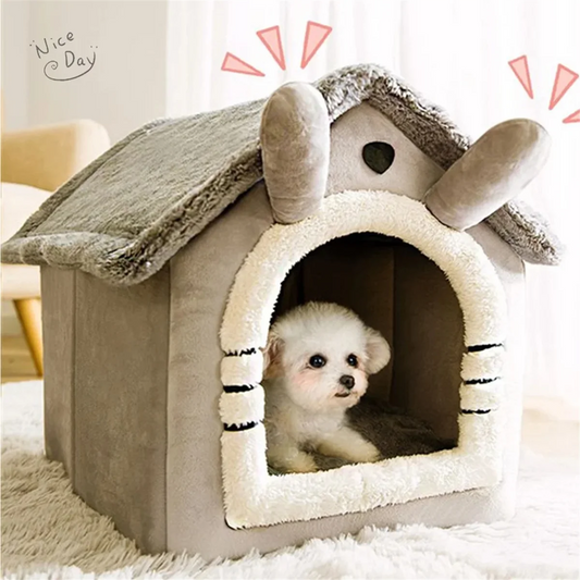 Cat/Dog Bed Removableand Washable Foldable Pet Sleepping Bed Cat House Kennel for Dog House Indoor Cat Nest